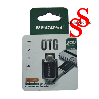 Lightning OTG адаптер RECRSI OT-G03 — высокоскоростной USB 3.0 (200 MB/s)